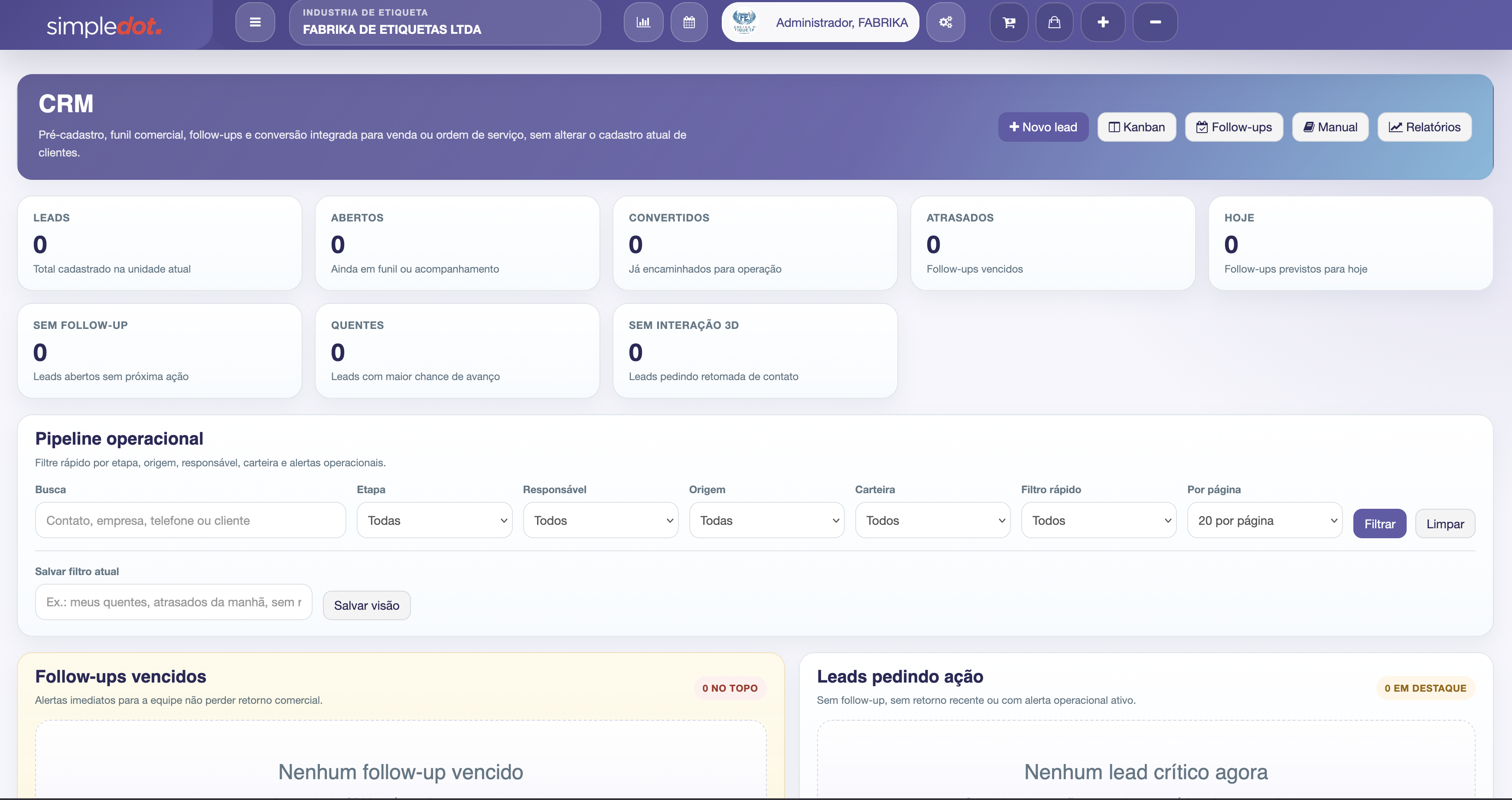 Demonstração do SimpleDot para Pet Shop